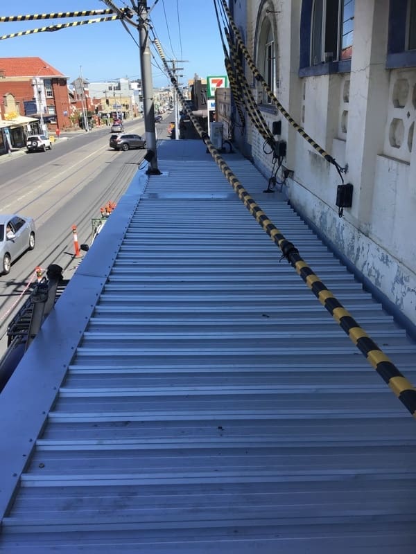 Replacing a shopfront verandah metal roof