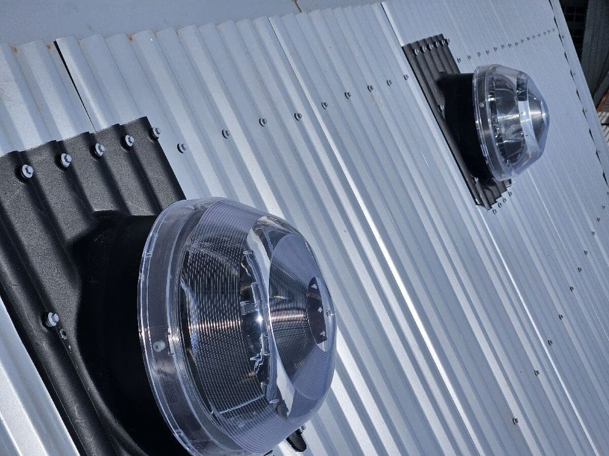 Solatubes in corrugated metal roof - Brunswick